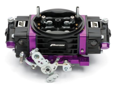 Black Race Series Carburetor 650 CFM Mechanical Secondary Black/ Purple Proform