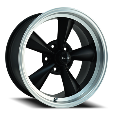 Ridler Wheels Aluminum Wheels 675 MB 17x9.5 Matte Black Machined Lip 5 On 120.65 Bolt Pattern -5 Offset