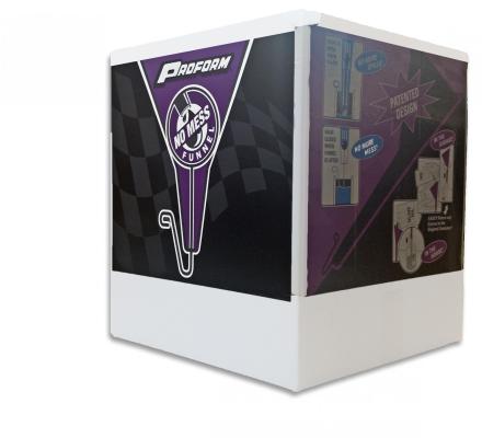 No-Mess' Funnel In-Store Point of Purchase Merchandiser Display Measures 15Inch Wide X 15Inch Long X 36Inch Tall Four Color Graphics Sticker on Box Comes with 60 Funnels For 50 Count Refills Use Proform Part #68067 Sold As One Set Proform