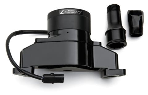 Electric Engine Water Pump Aluminum Black Powder Coat Fits SB Ford Engines Proform