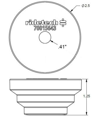 Bump Stop Embedded Washer Rubber 1.25 In Height Ridetech