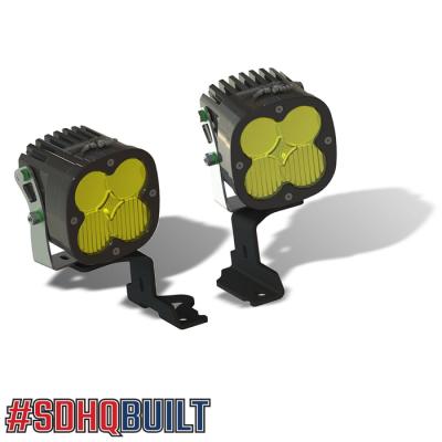 15-19 Silverado 2500Hd/3500 A Pillar Light Mount Kit With End Caps SDHQ Offroad