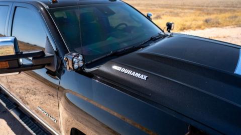 15-19 Silverado 2500Hd/3500 A Pillar Light Mount Kit With End Caps SDHQ Offroad