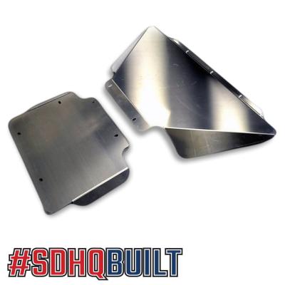16-18 Silverado Stock Bumper Skid Plate Deletes OEM Tow Hooks With Oil Pan Skid SDHQ Offroad