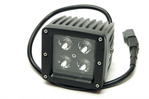 3.0 X 3.0 Inch 16W Square LED Light Spot 1,440 Lumens Each Black Series Southern Truck Lifts
