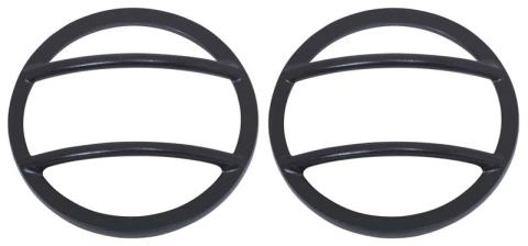 Jeep JK Fog Light Cover Pair 07-18 Wrangler JK Textured Black Kentrol