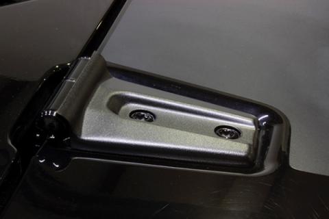 Jeep JK Hood Hinge Overlays Pair 07-18 Wrangler JK Textured Black Kentrol