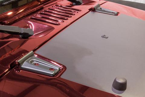 Jeep JK Hood Hinge Overlays Pair 07-18 Wrangler JK Textured Black Kentrol