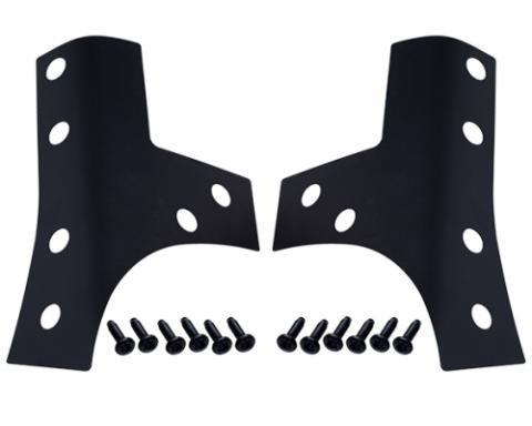 Jeep JK Windshield Support Overlays Pair 07-18 Wrangler JK Textured Black Kentrol