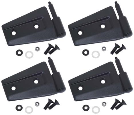 Jeep JK Door Hinge Set 4 Pieces 2 Door 07-18 Wrangler JK Textured Black Kentrol