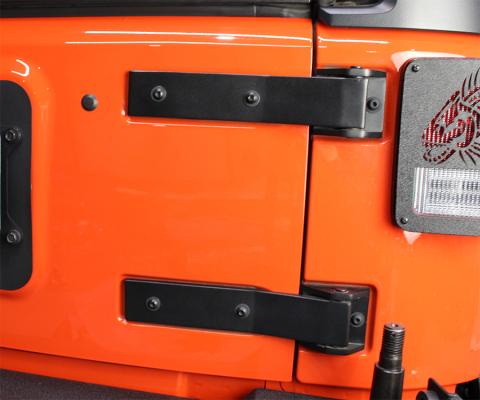 Jeep JK Tailgate Hinge Pair 07-18 Wrangler JK Textured Black Kentrol