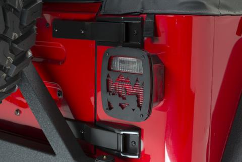 Jeep TJ Heritage Taillight Guard 97-06 Wrangler TJ Textured Black Kentrol