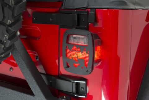 Jeep TJ Heritage Taillight Guard 97-06 Wrangler TJ Textured Black Kentrol