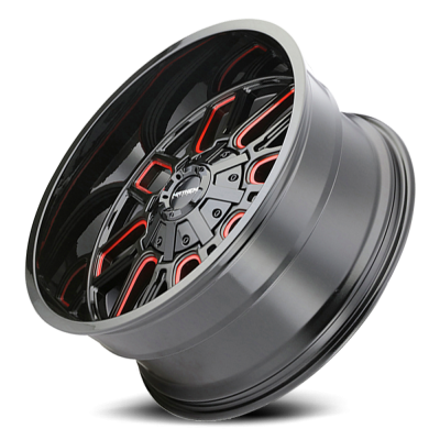 Mayhem Offroad Wheels Cogent 8107 RD 20x10 Prism Red Black -19 Off Set 5 Lug 4.75 BSM 87.1 Bore Cast Aluminum