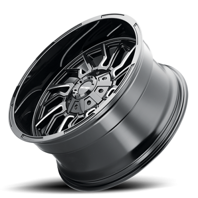 Mayhem Offroad Wheels Flywheel 8111 20x9 Milled Spokes Black 0 Off Set 5 Lug 5 BSM 87.1 Bore Cast Aluminum