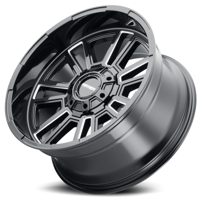Mayhem Offroad Wheels Apollo 8115 GB-M 20x10 Milled Gloss Black -19 Off Set 5 Lug 4.75 BSM 87.1 Bore Cast Aluminum