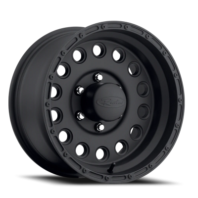 Aluminum Wheels 15x8 Rockcrusher 887B Satin Black -32 Offset 5 on 139.7 Bolt Pattern 107.95 Bore Raceline