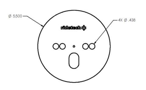 Air Spring Patten Plate Centered 1/8 Inch Thick X 5.5 Inch O.D Raw Ridetech