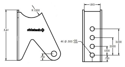 Tri Link Axle Bracket Uncoated For 3 Inch Axle Housing Ridetech