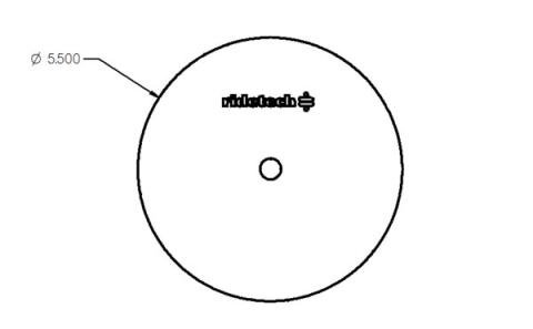 A079X No P-Coat Pattern Plate W/ Center Hole 1/8 Inch Mild Steel 5.5 Inch OD W/out Powder Coat Ridetech