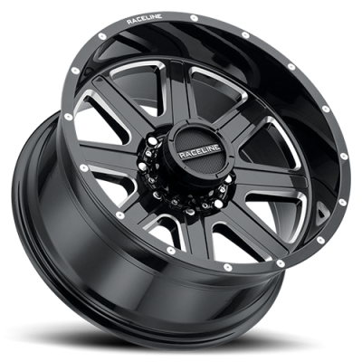 Aluminum Wheels 20x10 Hostage 940M Milled Gloss Black -19 Offset 5 on 127 Bolt Pattern 78.1 Bore Raceline