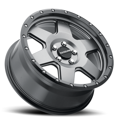 Aluminum Wheels 18x9 Boost 946G Satin Gunmetal Gray 6 Spoke -12 Offset 5 on 127 Bolt Pattern 83.82 Bore Raceline