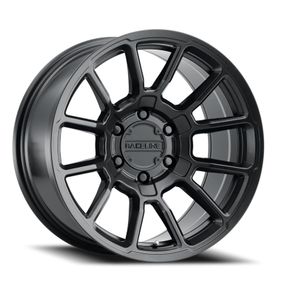 Aluminum Wheels 17x9 Gauge 950B Satin Black Multi Spoke -12 Offset 5 on 127 Bolt Pattern 78.1 Bore Raceline