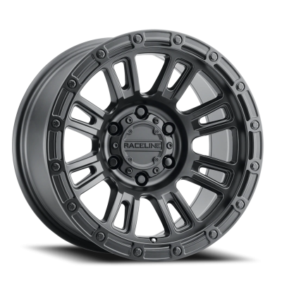 Aluminum Wheels 17x9 Compass 956B Satin Black -12 Offset 5 on 127 Bolt Pattern 78.1 Bore Raceline