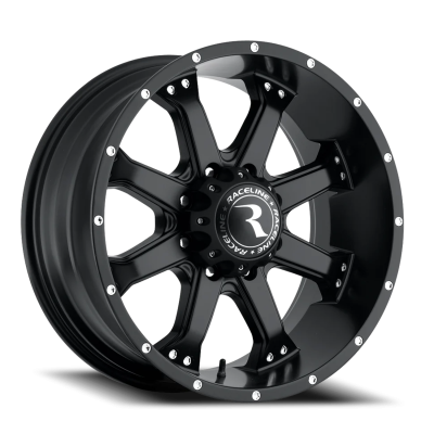 Aluminum Wheels 17x9 Assault 991B Satin Black 0 Offset 5 on 127 Bolt Pattern 78.1 Bore Raceline