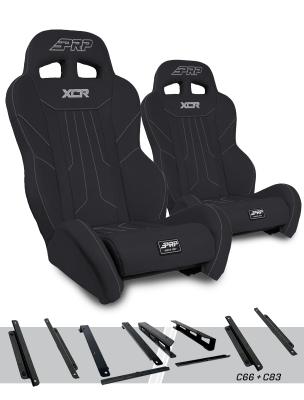 XCR Suspension Seats Kit for Honda Talon Pair Black PRP Seats