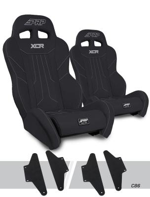 XCR Suspension Seats Kit for Can-Am Maverick X3 Pair Black PRP Seats