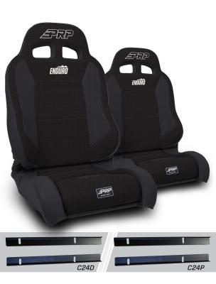 Enduro Elite Suspension Seat Trek Edition Kit for 03-06 Jeep Wrangler TJ Pair Black PRP Seats