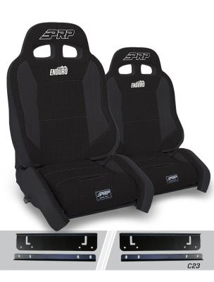 Enduro Elite Suspension Seat Crawl Edition Kit for Jeep Wrangler JK/JKU Pair Black PRP Seats
