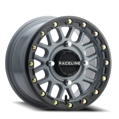 Aluminum Wheels 15x6 Podium Beadlock UTV A93SG Stealth Grey 40 Offset 4 on 137 Bolt Pattern Raceline