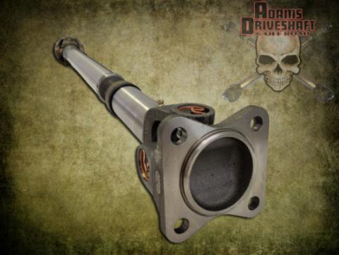 JL Front 1310 Solid CV Driveshaft with Flange 2 or 4 Door (Rubicon - Sport - Sahara) Adams Driveshaft