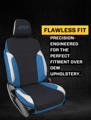 Front Seat Covers for 2013-2017 Subaru Crosstrek Pair Black with Red Stitch PRP Seats