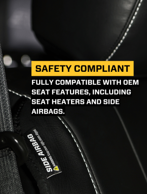 Front Seat Covers for 2013-2017 Subaru Crosstrek Pair Black with Red Stitch PRP Seats