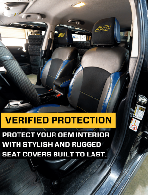 Front Seat Covers for 2013-2017 Subaru Crosstrek Pair Black with Red Stitch PRP Seats