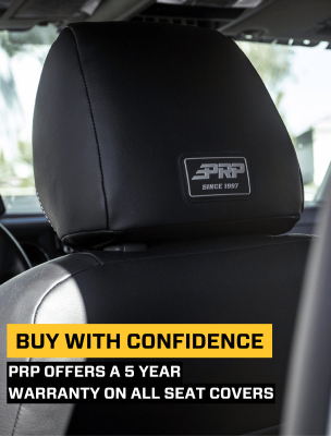 Front Seat Covers for 2013-2017 Subaru Crosstrek Pair Black with Red Stitch PRP Seats