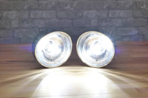 1969 Chevrolet Camaro Black Billet Front Parking Lamps with Revive 1157 Switchback LEDs w/ HDR Switchback Halos Dapper Lighting