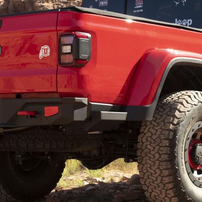 Gladiatror Rear Rock Sliders for 20-Pres Jeep Gladiator JT Steel Powdercoat Rock Slide Engineering