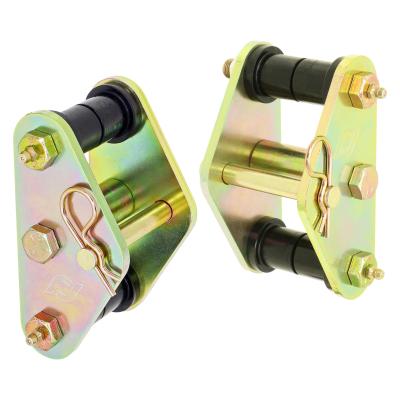 HD Leaf Spring Tow Shackles 76-86 Jeep CJ Front Includes Urethane Bushings HD Greasable Bolts Pair For Use w/ CE-9033F or CE-9033D RockJock 4x4