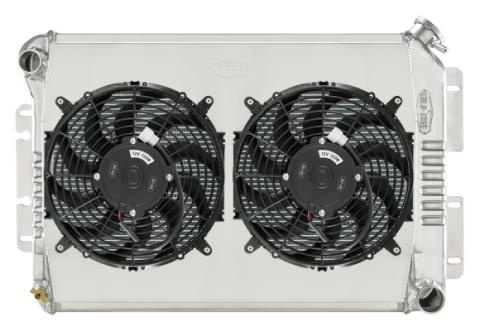 67-69 F Body Dual 12 Inch Fan Kit Manual Trans Cold Case Radiators