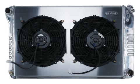 70-81 Camaro Aluminum Radiator And 12 Inch Fan Kit MT Cold Case Radiators