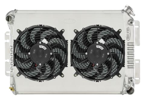 67-69 F Body LS Dual 12 Inch Fan Kit Manual Trans Cold Case Radiators