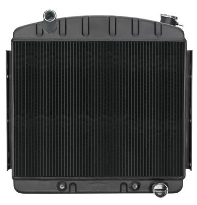 57 Tri-5 Chevy 6 Cylinder Front Mount Aluminum Performance Radiator Black Night Rider Series Cold Case Radiators