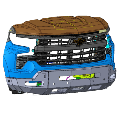 22-24 Chevrolet Silverado 1500 Octane Front Winch Bumper No Parking Sensors Chassis Unlimited