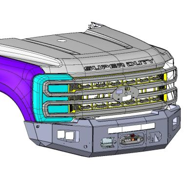 23-Present Ford Superduty F250/F350 Attitude Series Front Winch Bumper Yes Parking Sensors Chassis Unlimited