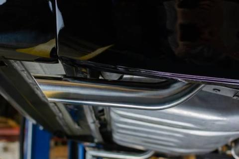 Exhaust Tail Pipe Tip Set 67-81 F-Body 2.5 in Long Hockey Stick Clamp On Hardware Not Incl Polished 304 Stainless Steel Pair Pypes Exhaust