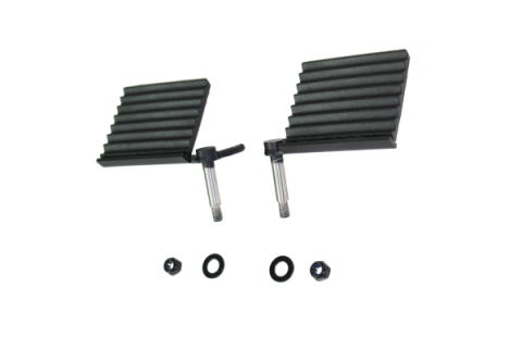 Jeep Foot Peg Set 76-06 CJ YJ TJ Wrangler Gloss Black Fishbone Offroad